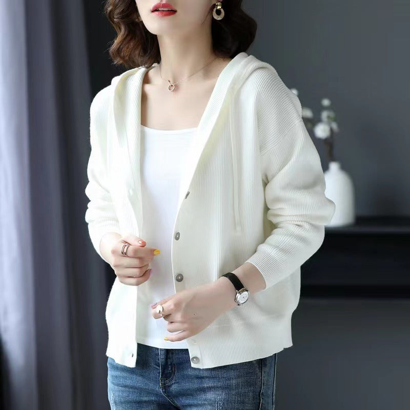 Hooded Sweater Coat Women