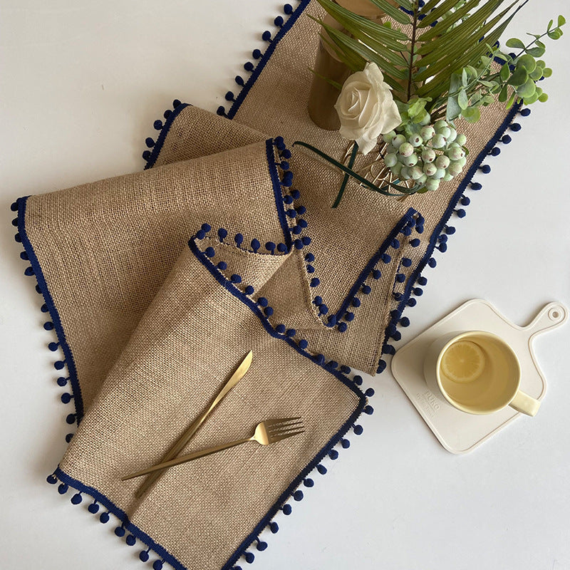 Table Decoration Jute Table Flag