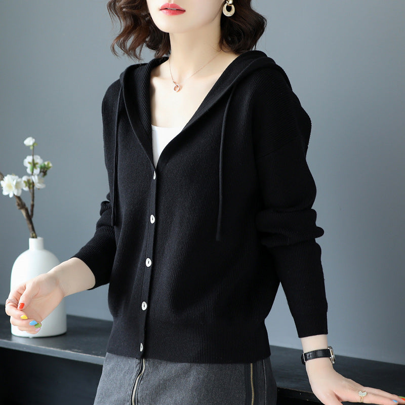 Hooded Sweater Coat Women