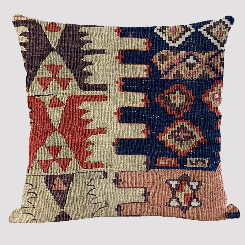 Bohemian Double-sided Pillow Ethnic Style Linen Color