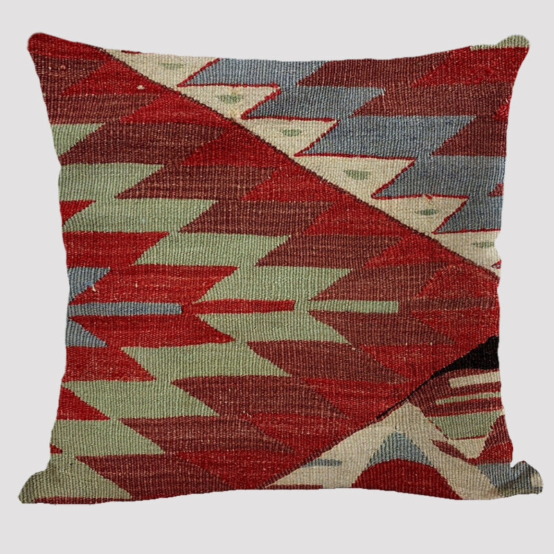 Bohemian Double-sided Pillow Ethnic Style Linen Color