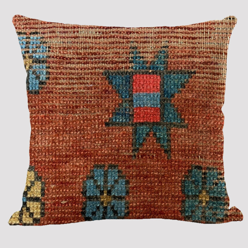 Bohemian Double-sided Pillow Ethnic Style Linen Color