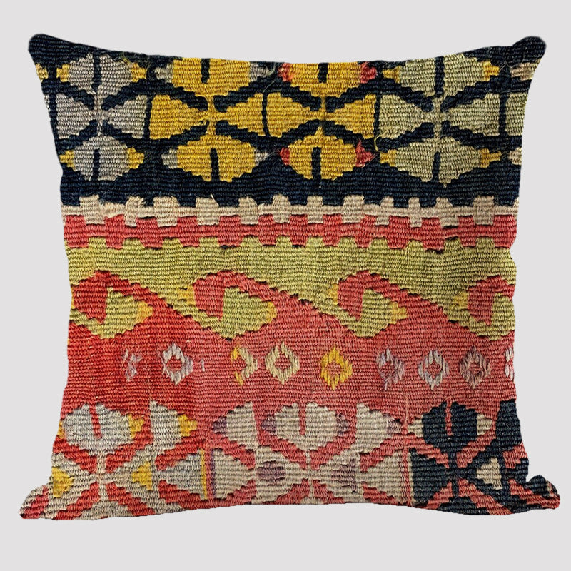 Bohemian Double-sided Pillow Ethnic Style Linen Color