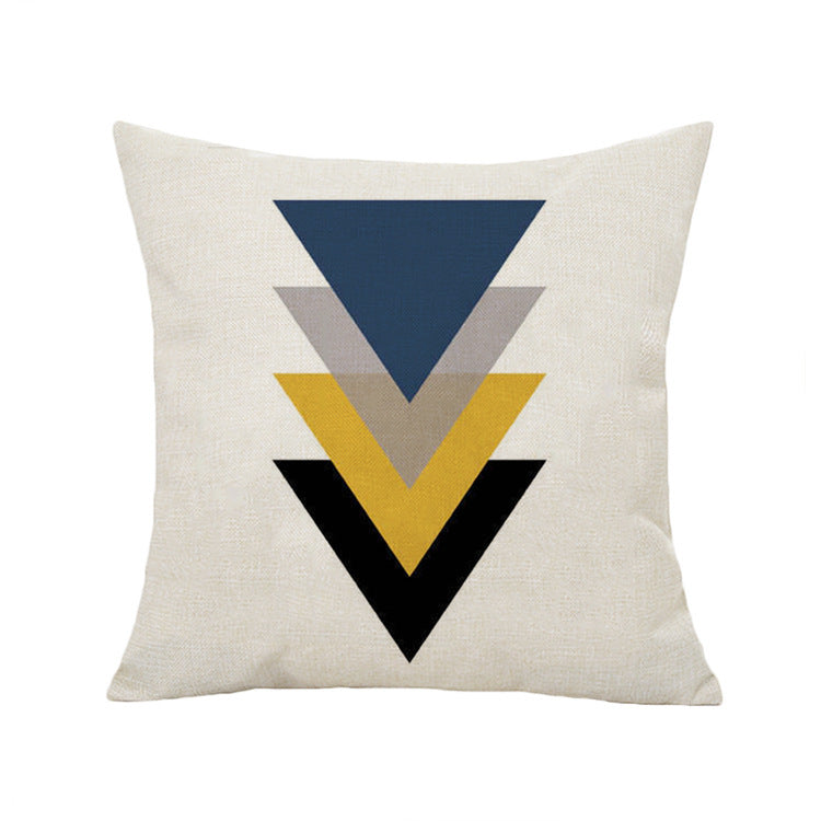 Geometric Abstract Lattice Linen Pillow