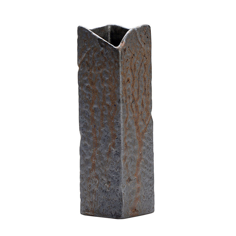 Gray Stone Style Flower Ware Ceramic Vase Decoration