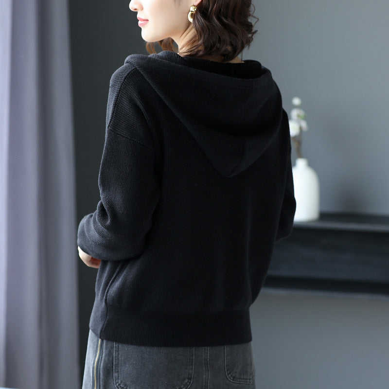 Hooded Sweater Coat Women